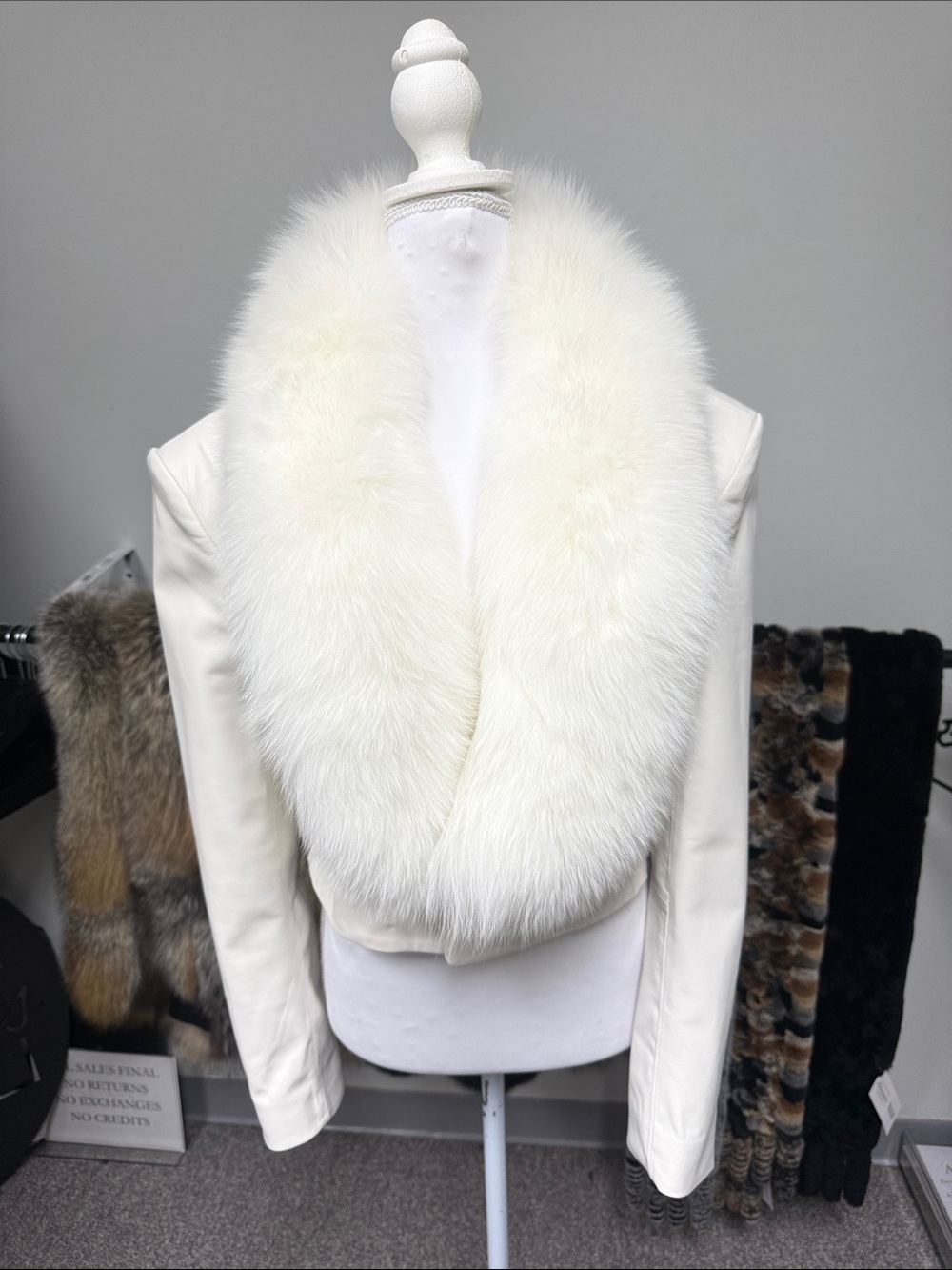Leather and fox Jacket